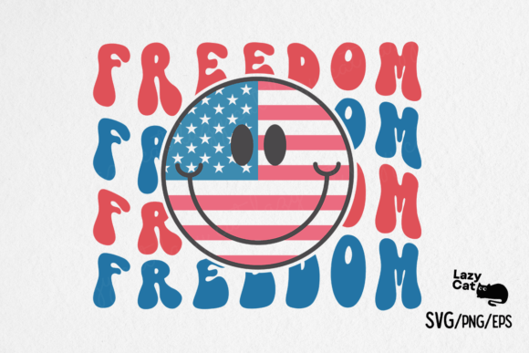 4th of July Freedom Retro SVG Design