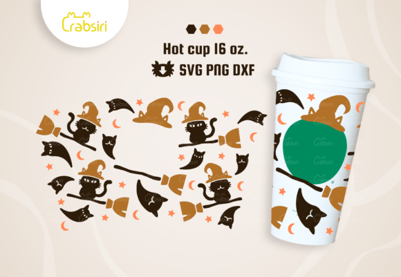 Cat Witch Hot Cup 16oz