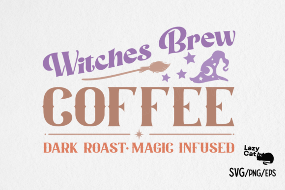 Halloween Coffee Witch Sign SVG PNG