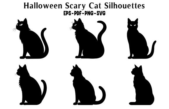 Halloween Scary Cat Vector Illustration