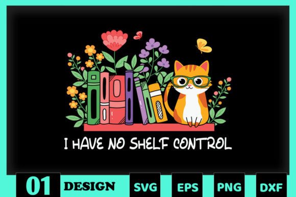 I Have No Shelf Control Cat and Book