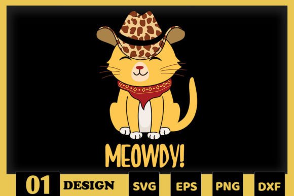 Meowdy Cute Cat Western Cat
