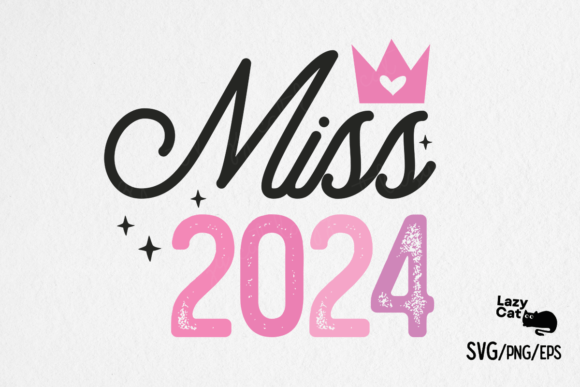 Pink New Year SVG Miss 2024