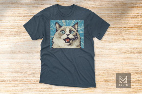 Pop Art Birman Cat T-shirt Design