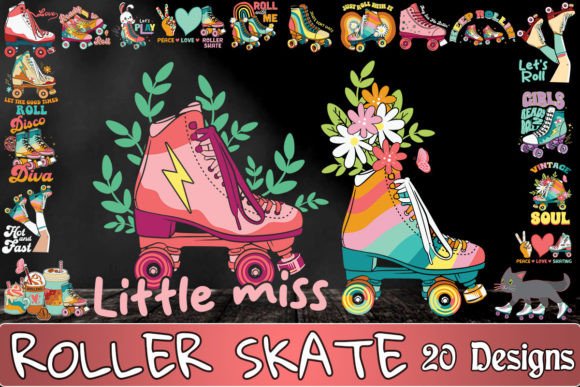 Roller Skate SVG Bundle 20 Designs