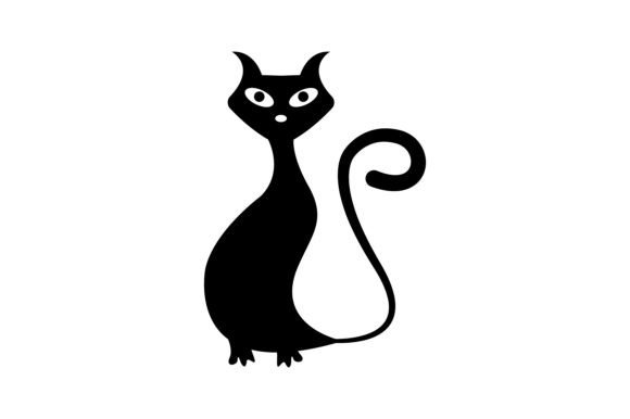 Silhouette of a Black Cat