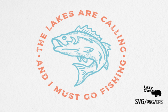 Summer Lake Fishing SVG Design
